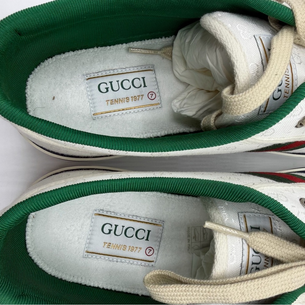 NIB NEW Gucci Men’s 1977 Canvas GG Supreme Logo Monogram Tennis Sneakers - Picture 5 of 10